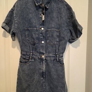 Denim Button-Up Dress